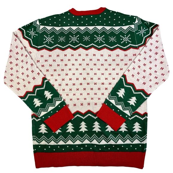 Elf Movie Ugly Christmas Sweater Size Large Will Ferrel Buddy Raised By Elves - Picture 8 of 12